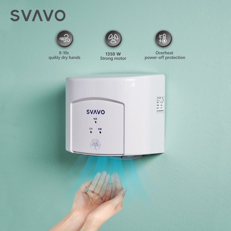 V-182 Commercial bathroom hand dryer wall-mounted electric automatic non-contact induction hand dryer