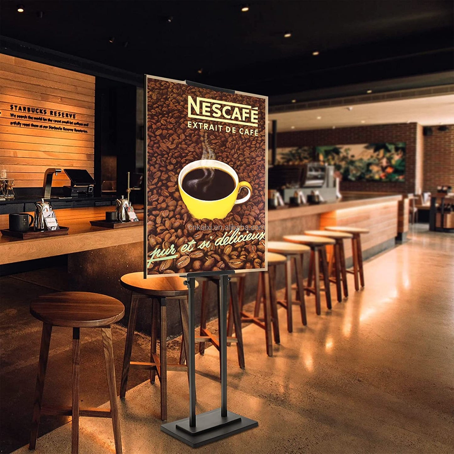 Poster Board Rack Single Double Sided Poster Board Stand Floor Standing Sign Stand Adjustable Height Up to 71" Indoor and Outdoor Display Rack