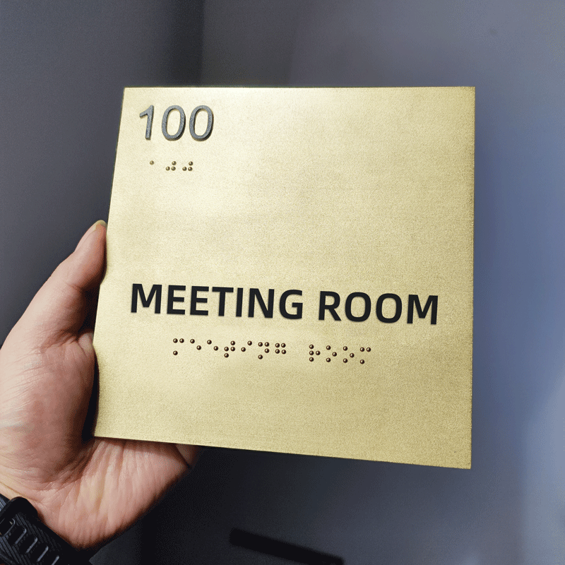 Stainless steel metal brass door plate