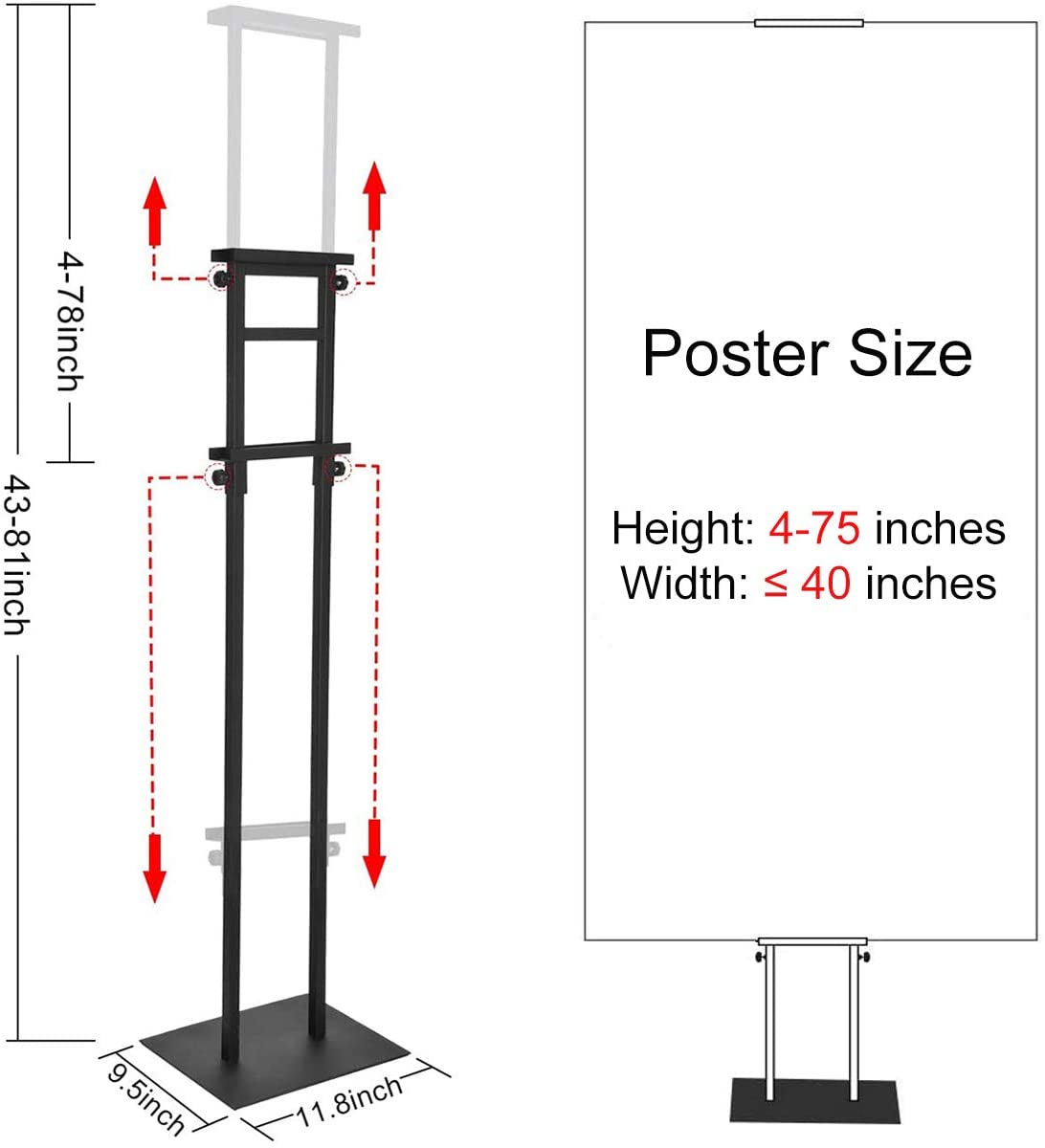 Metal KT Board display stand advertising display stand advertising poster hanging