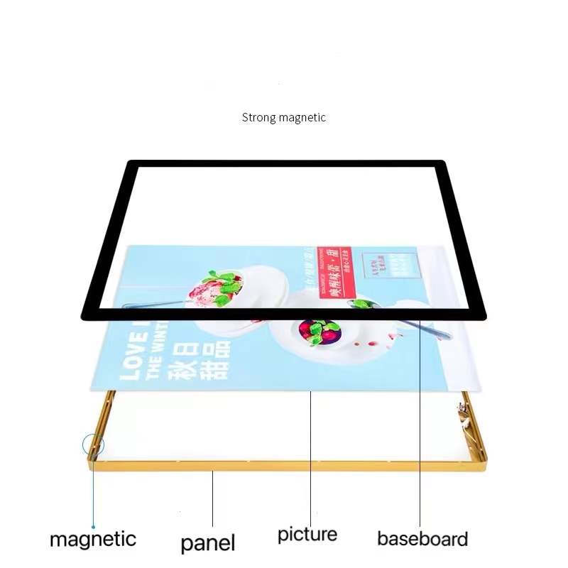 Customized ultra-thin light box hanging store advertising menu sign