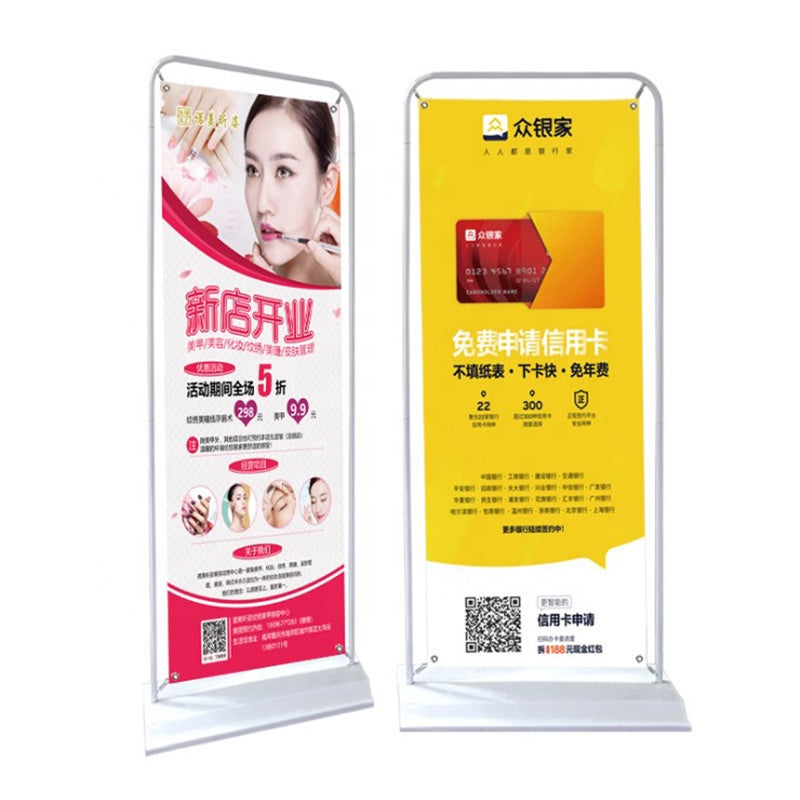 Metal door poster rack 80 * 180 / 60 * 160 door display rack thickened billboard picture hanger