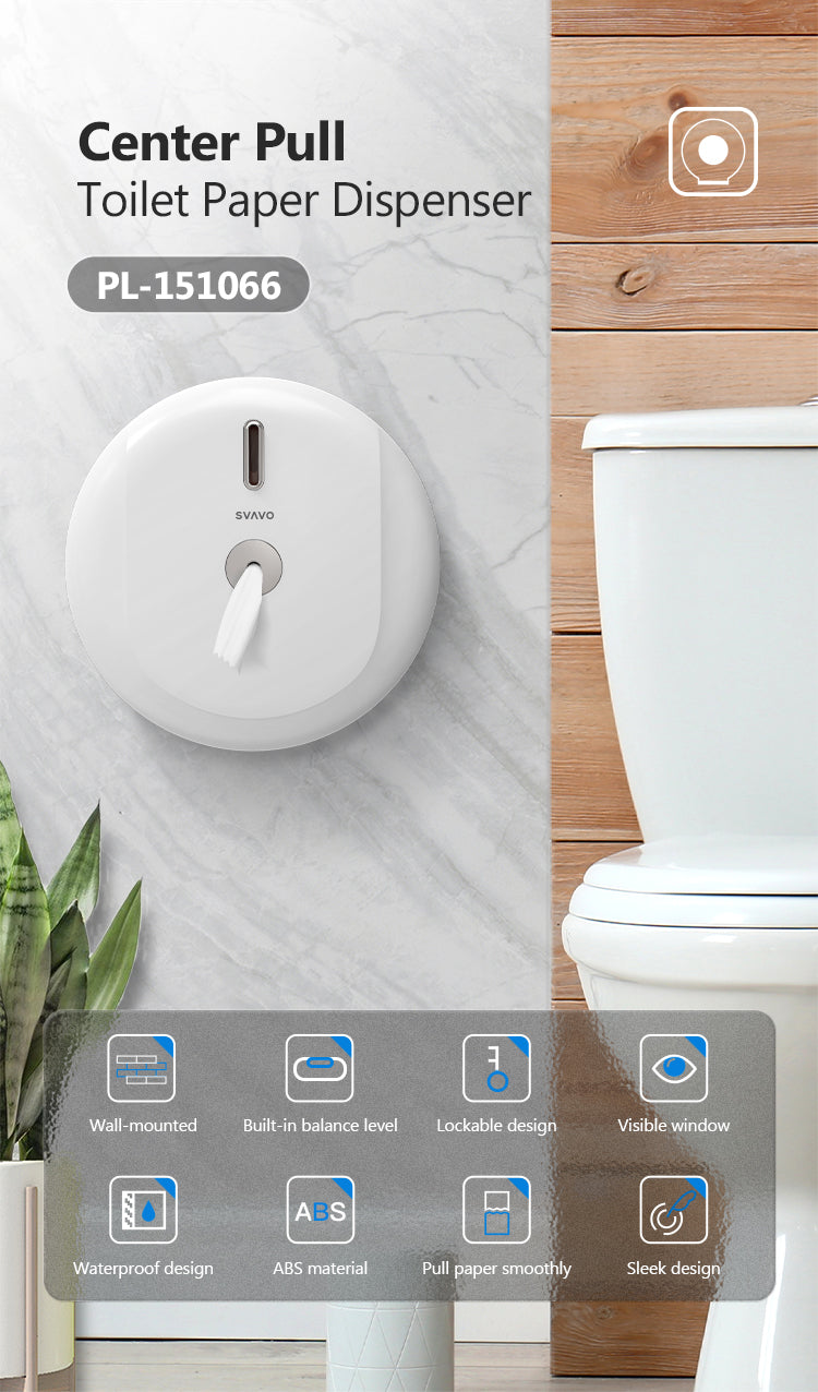 PL-151066 Wall-mounted large ABS plastic toilet paper holder large roll paper towel center pull paper towel holder