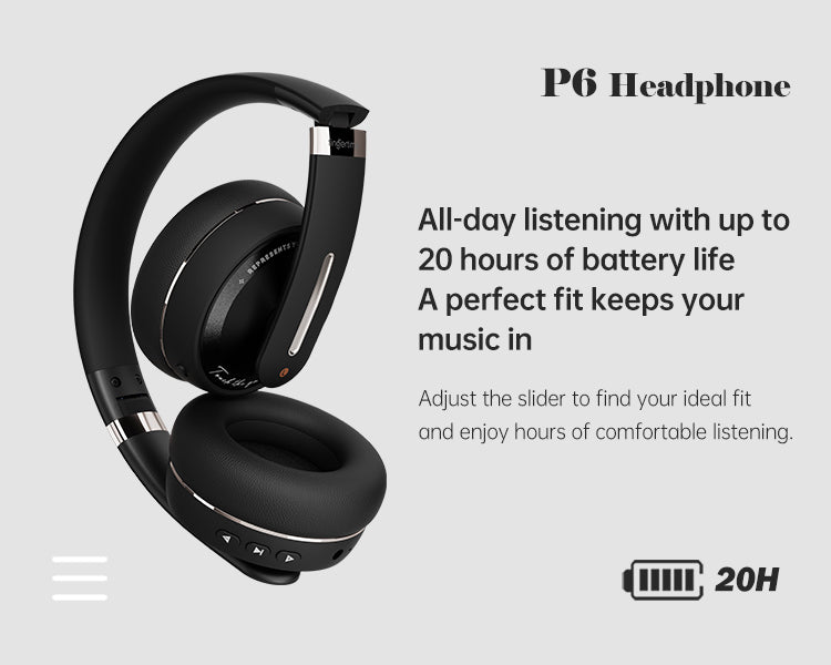 Heavy bass business music wired headphones P6 head-mounted wireless Bluetooth 5.0 headphones