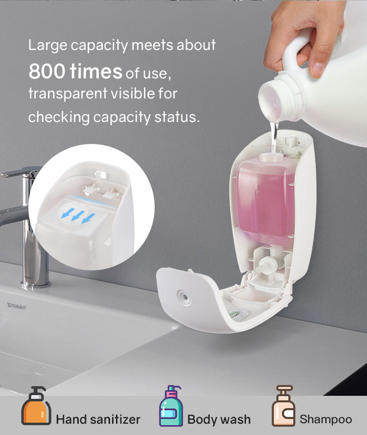 PL-151051 Commercial Wall Mounted Refillable Hand Sanitizer Foam Manual Soap Dispenser