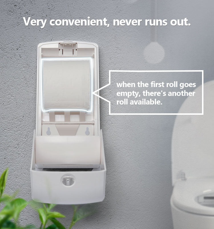 PL-151068 Wall-mounted ABS plastic waterproof double roll paper towel dispenser