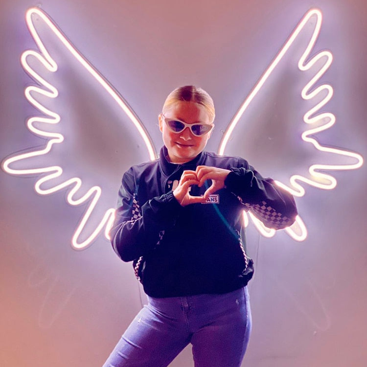 Neon lights for wall decoration, graphic design, neon lights for engagement party