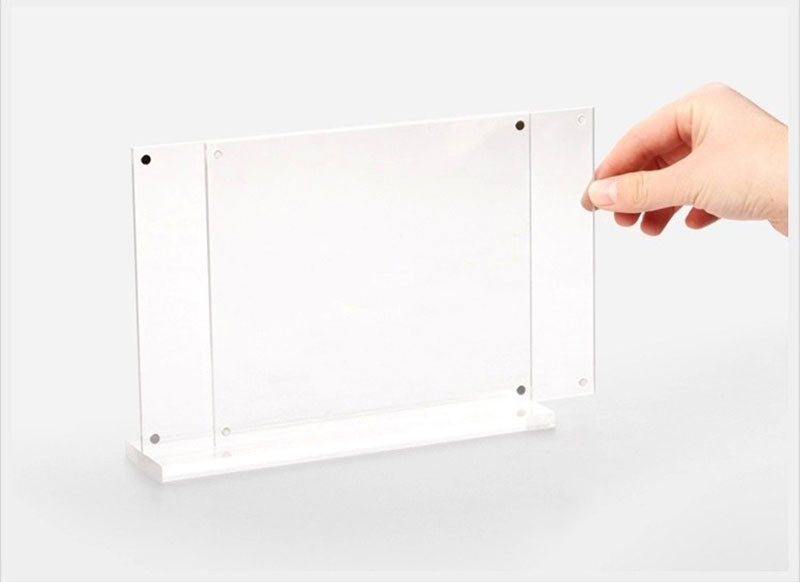 Reap double-sided strong magnetic transparent table card acrylic display stand