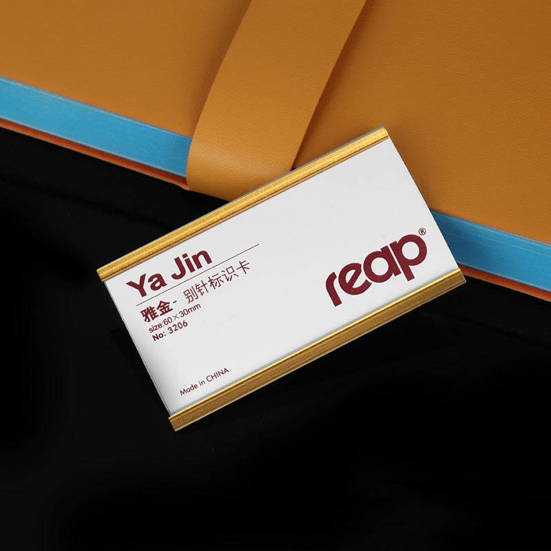 Reap Yajin metallic color magnetic student name tag can be screen-printed with LOGO and the inner paper can be customized