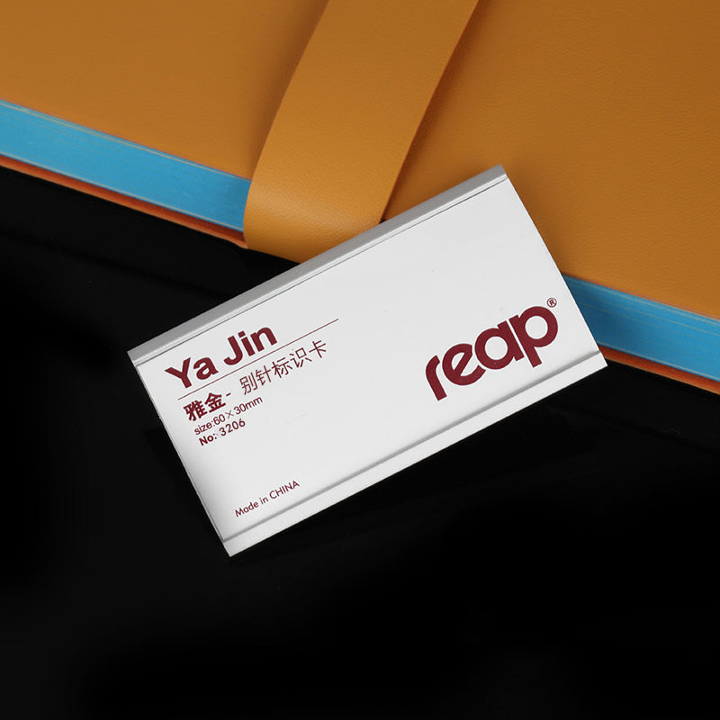 Reap Yajin metallic color magnetic student name tag can be screen-printed with LOGO and the inner paper can be customized