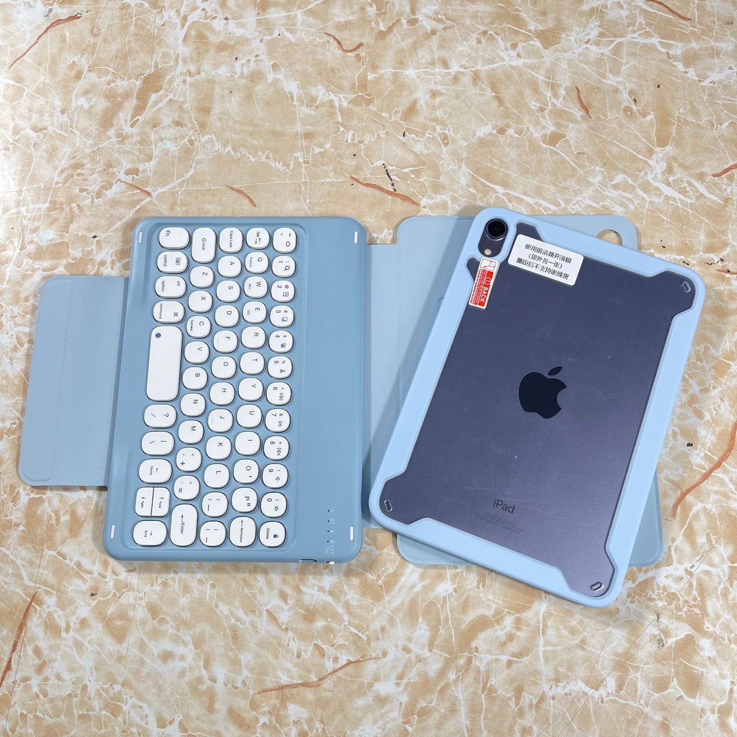 iPad mini6 Bluetooth keyboard protective cover transparent split magnetic mini Bluetooth keyboard protective cover