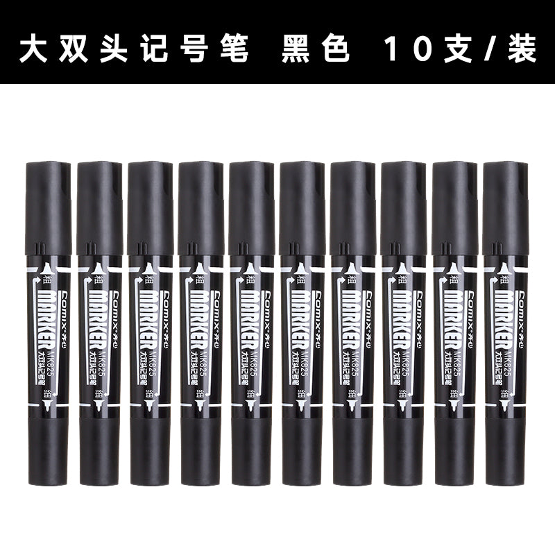 Comix double-ended marker pen oil-based box-top pen non-fading MK825