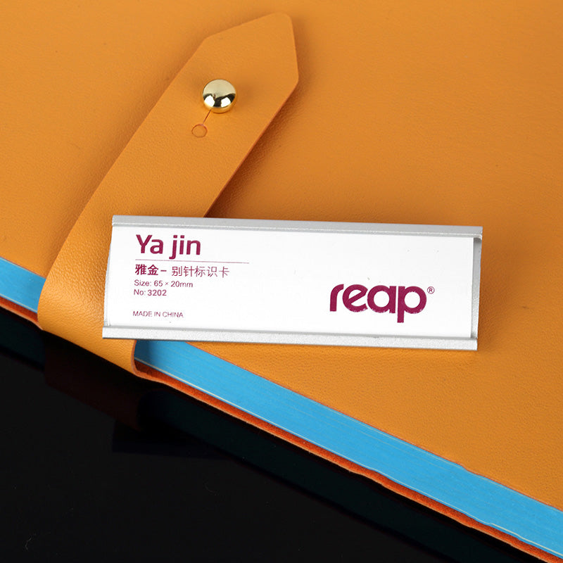 Reap Yajin metallic color magnetic student name tag can be screen-printed with LOGO and the inner paper can be customized