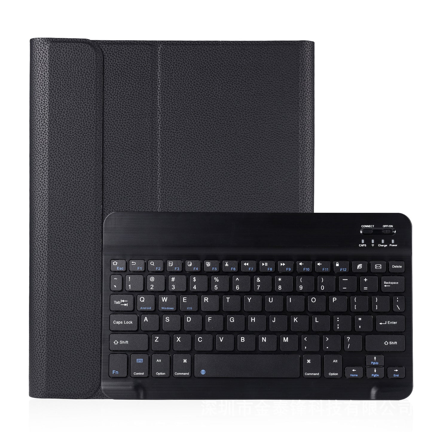 2020 iPad 10.9 Bluetooth Keyboard Case 10.2 Bluetooth Keyboard Pro11 Litchi Pattern Leather Case with Pen Slot