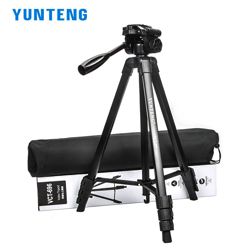 Yunteng 696 SLR tripod 1.8 meters high universal mobile phone holder overhead shooting vlog Douyin video live broadcast stand