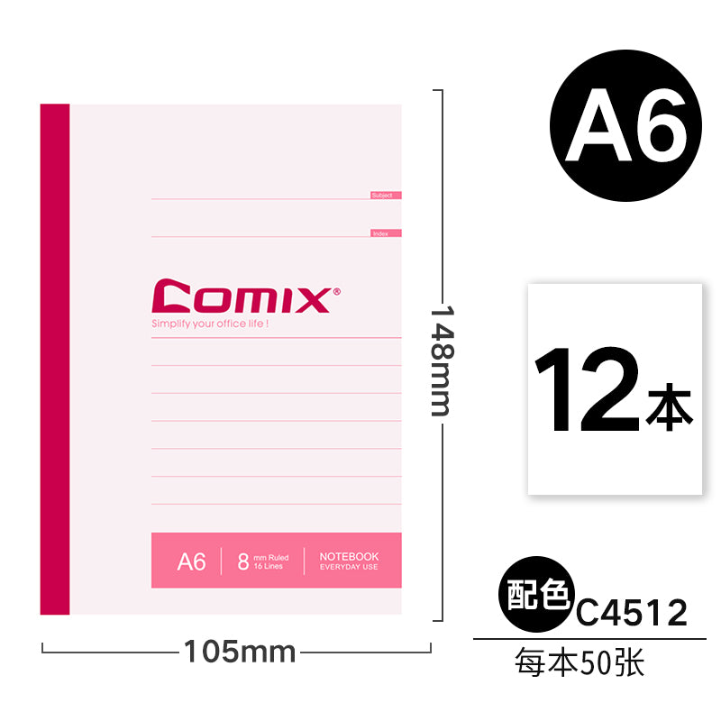 Comix Wireless A5 B5 A4 A6 Soft Notebook C4502