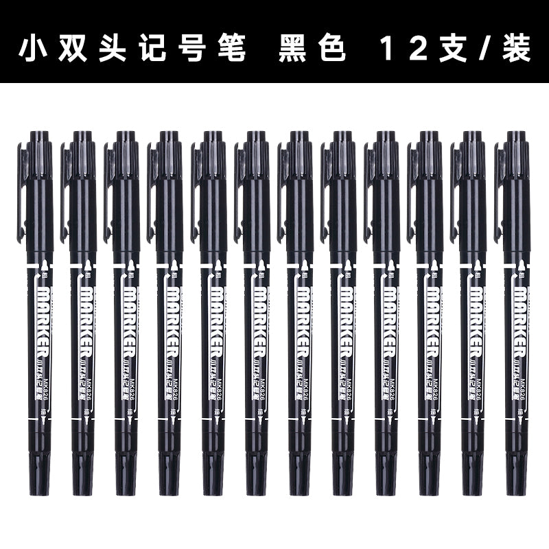 Comix double-ended marker pen oil-based box-top pen non-fading MK825