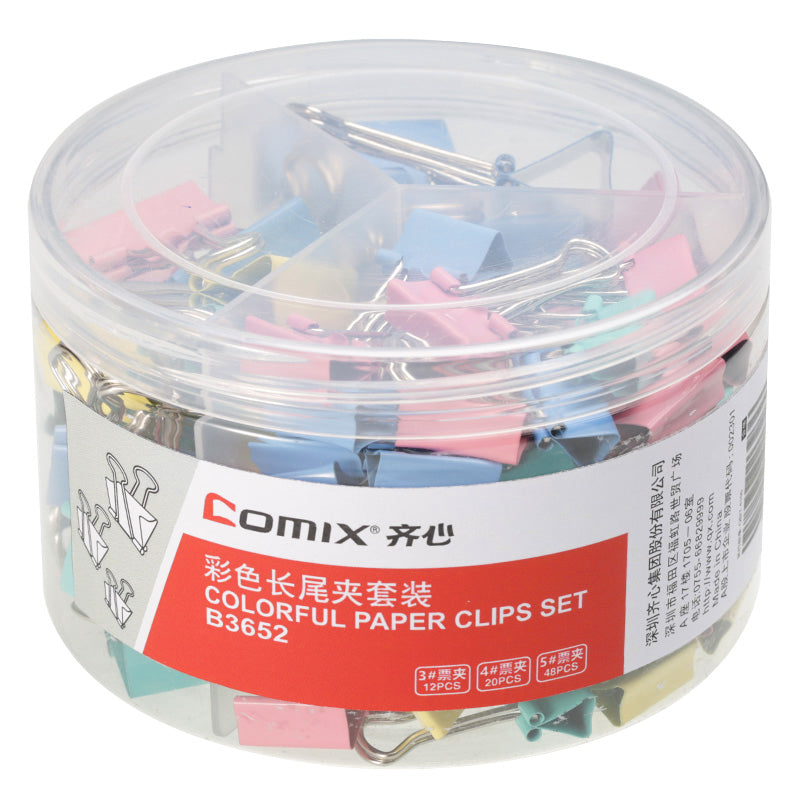 Comix long tail ticket clip paper clip I-shaped nail rubber band multifunctional set B3645