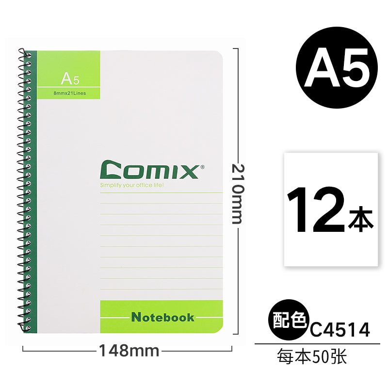 Comix Wireless A5 B5 A4 A6 Soft Notebook C4502