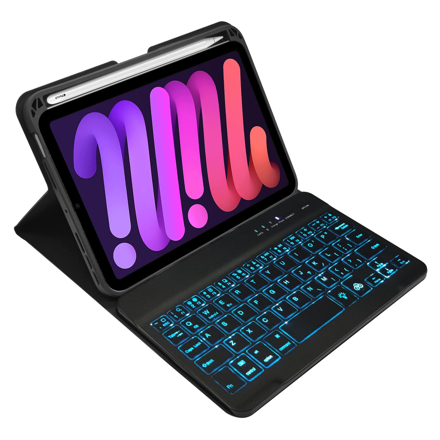 Suitable for iPad mini 6 Bluetooth keyboard case with pen slot mini backlit Bluetooth keyboard case