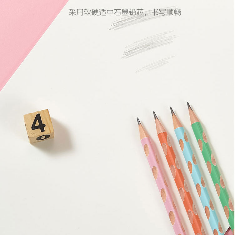 Comix positive posture school supplies hole pencil children's writing and painting triangle pole cartoon HB