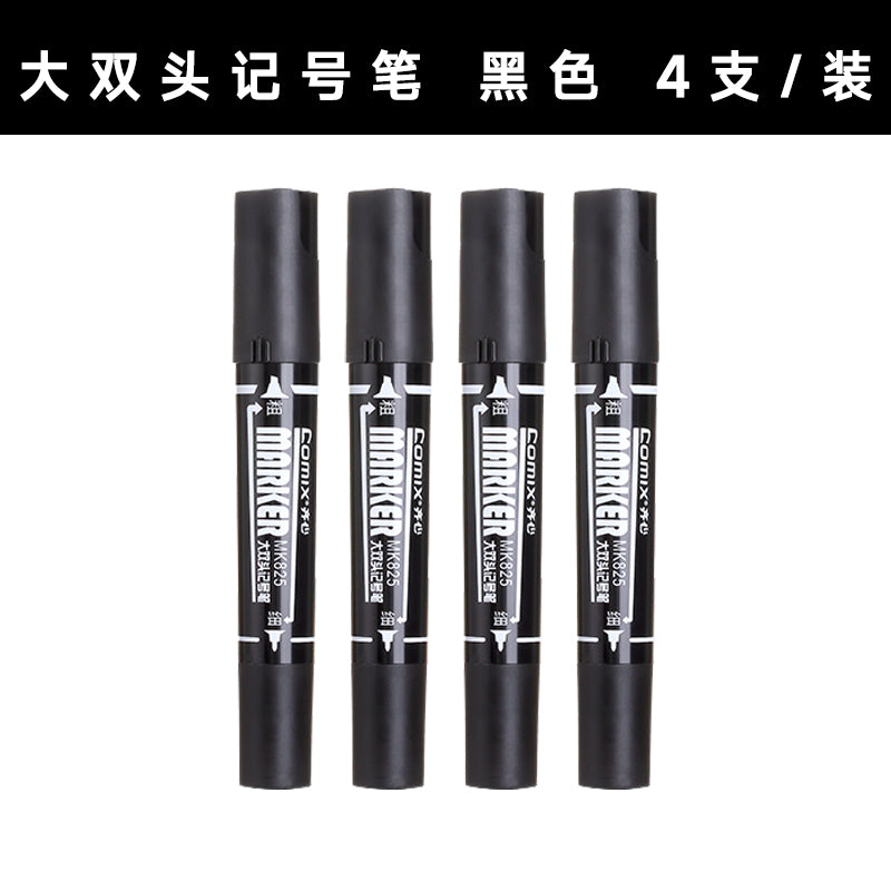 Comix double-ended marker pen oil-based box-top pen non-fading MK825