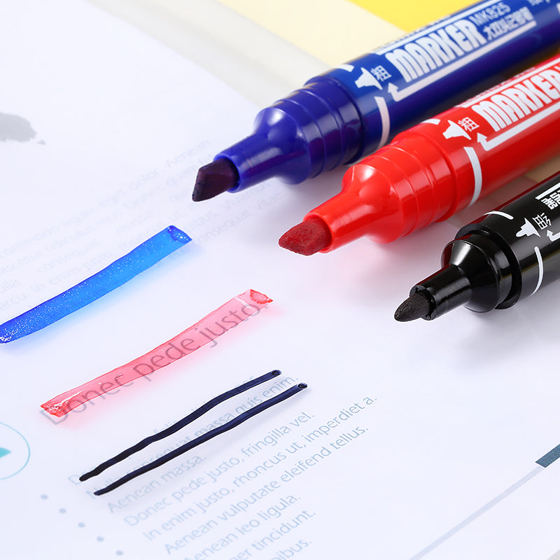 Comix double-ended marker pen oil-based box-top pen non-fading MK825