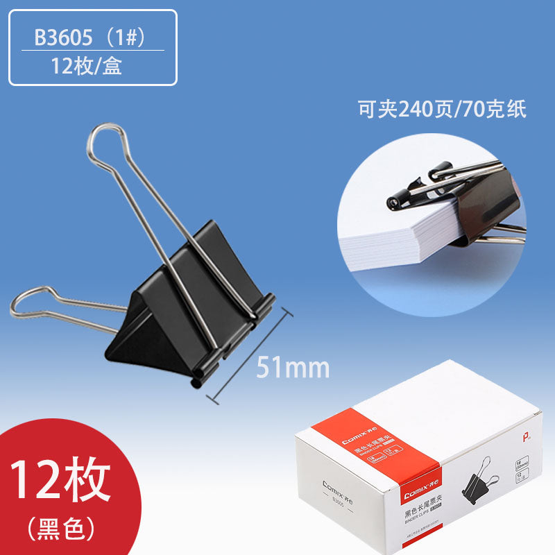 Comix black binder clip B3604