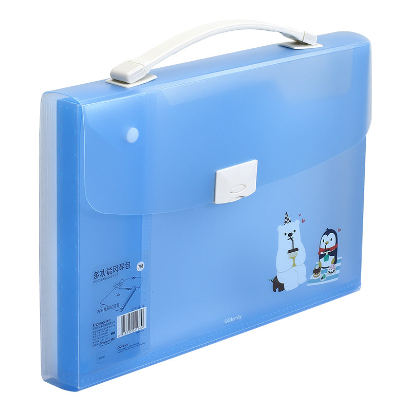 Comix A4 PP multifunctional 7-compartment accordion bag 3177