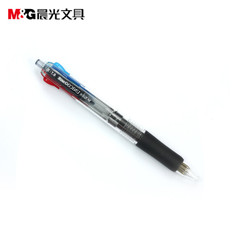 M&G 0.7mm multi-color ballpoint pen four-color pen push-type press pen 8030