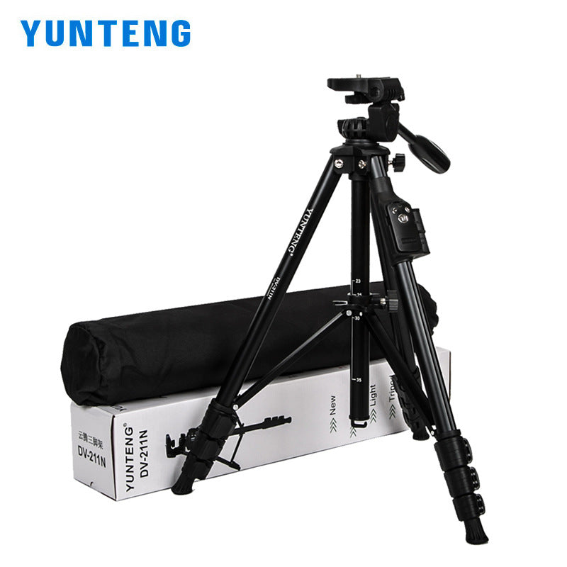 Yunteng 211N Mobile Phone Bluetooth Remote Control Tripod for Taking Pictures Horizontal and Vertical Selfie Live Broadcast Shooting Video Bracket
