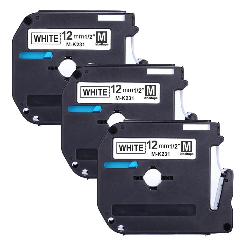 適用Brother 標籤機MK系列色帶M-K231 631 12mmPT-65/90/80打印紙