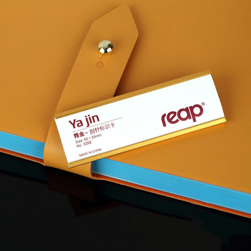 Reap Yajin metallic color magnetic student name tag can be screen-printed with LOGO and the inner paper can be customized