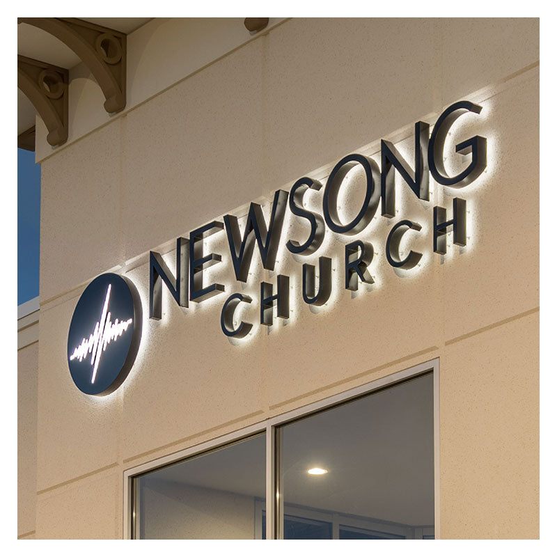 Metal LED Store Letters Outdoor LED Backlit Channel Letters Sign