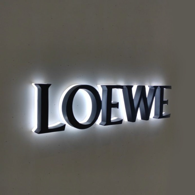 Outdoor LED Lighting Wall Metal Acrylic Shop Sign Customization