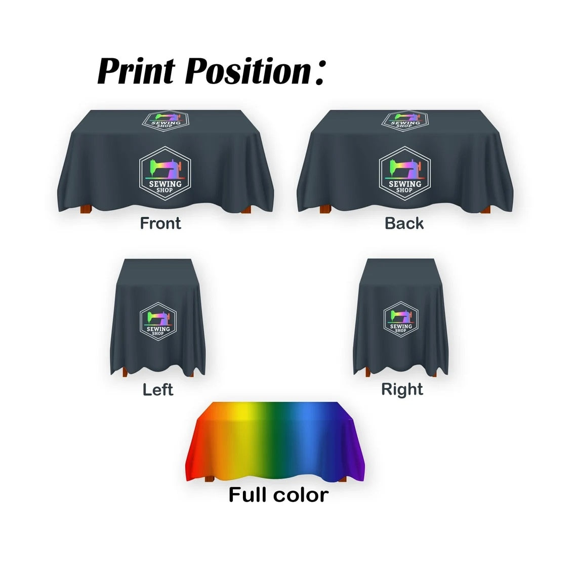 Wedding personalized tablecloth custom tablecloth | Exhibition | Pop-up shop | Crafts display | Banquet