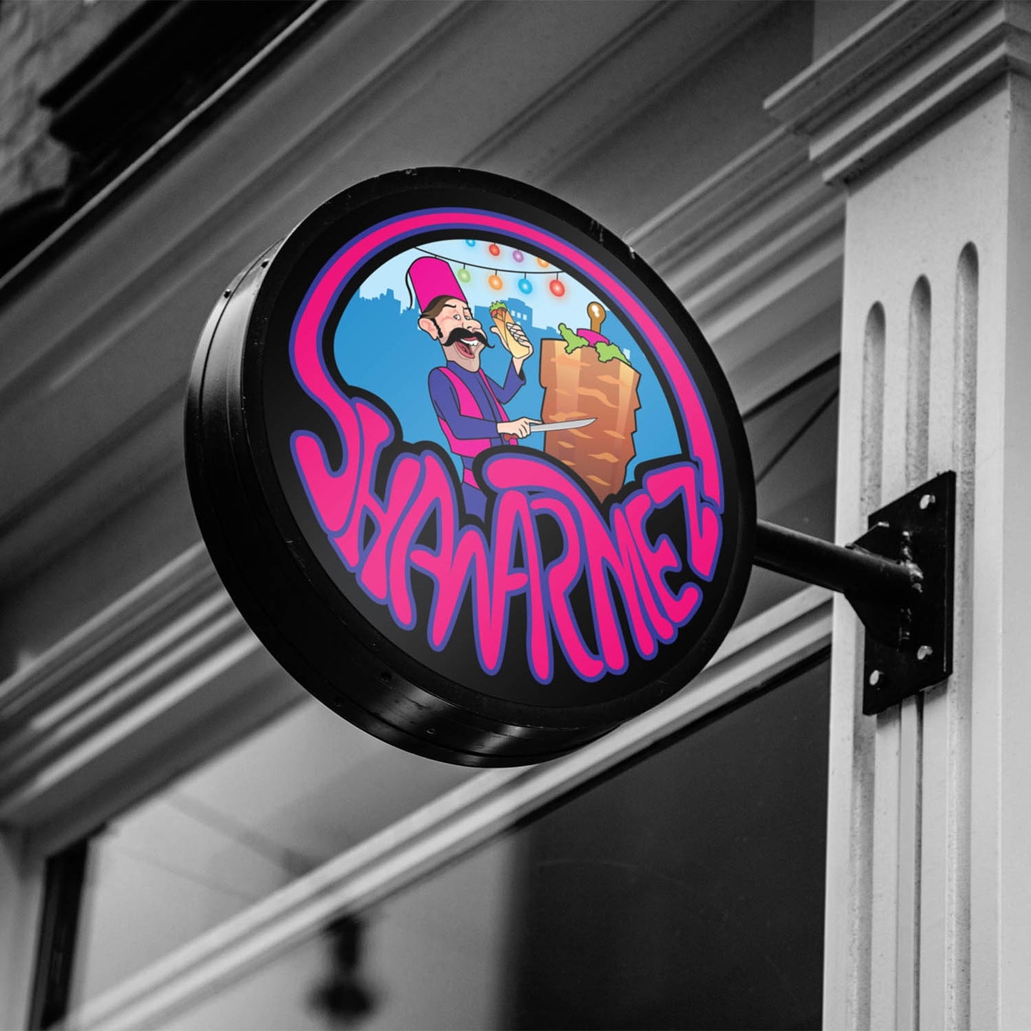 Round light box sign indoor acrylic LED light box sign outdoor LED light box sign