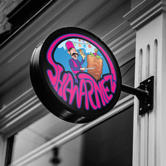 Round light box sign indoor acrylic LED light box sign outdoor LED light box sign