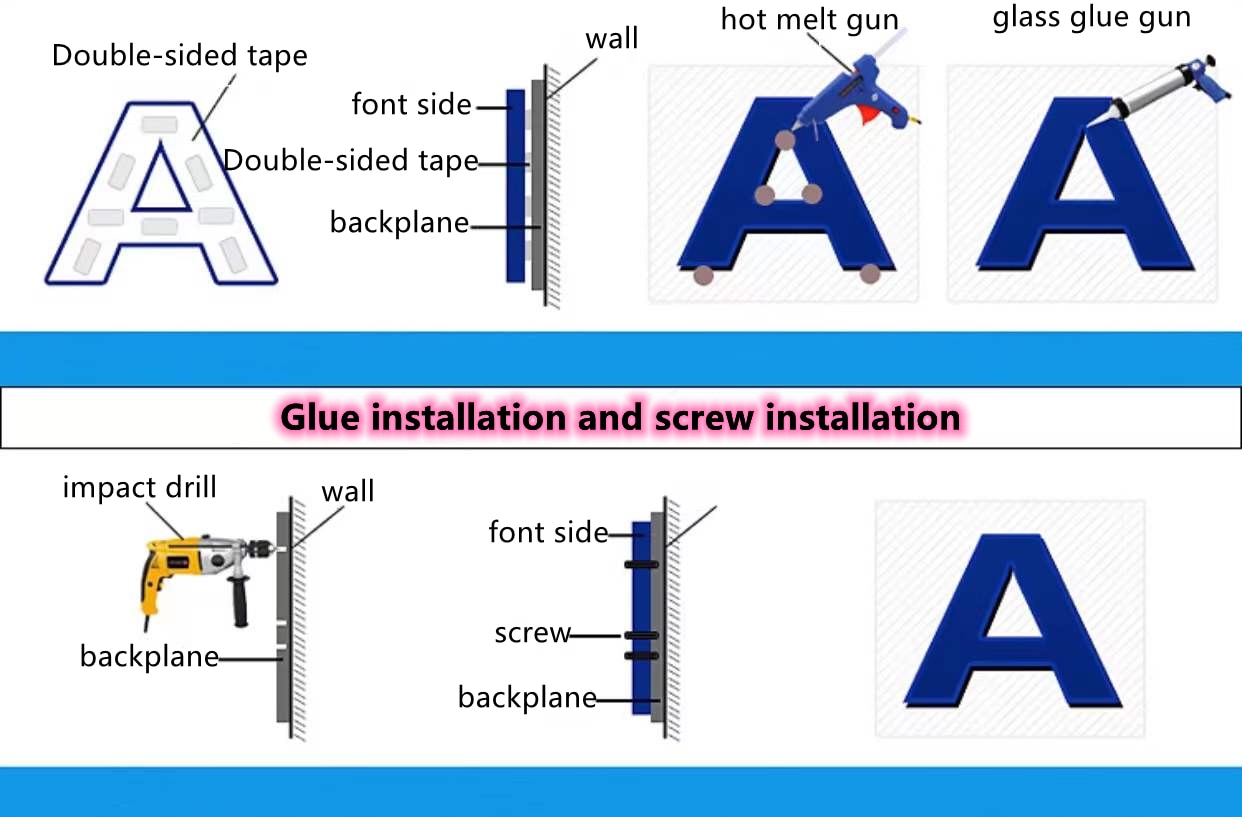 3D Acrylic Name Sign Acrylic LED Light Sign Acrylic LED Letter Sign
