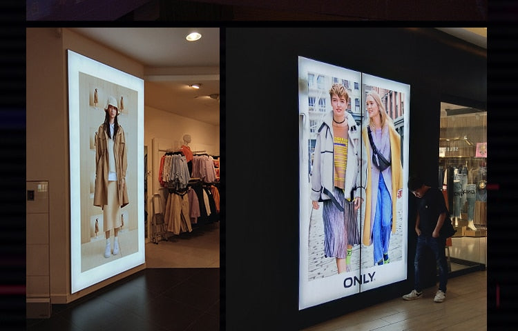 LED light box display ultra-thin frameless aluminum frame fabric advertising light box