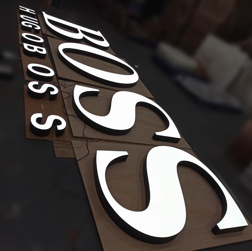 Customized 3D Signage LED Outdoor Waterproof Advertising Sign Shop Company Backlit Letters Logo