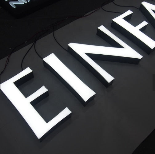 Customized 3D Signage LED Outdoor Waterproof Advertising Sign Shop Company Backlit Letters Logo
