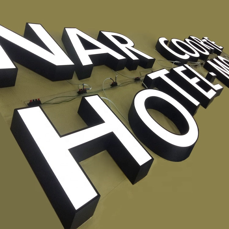 Customized 3D Signage LED Outdoor Waterproof Advertising Sign Shop Company Backlit Letters Logo