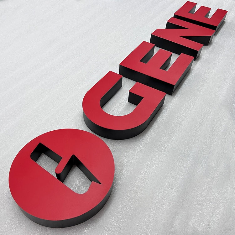 Customized 3D Signage LED Outdoor Waterproof Advertising Sign Shop Company Backlit Letters Logo