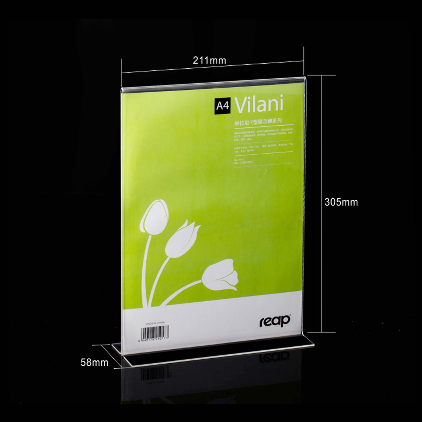 Reap acrylic double-sided transparent table display card