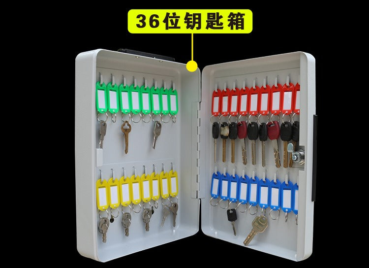 Portable lockable key cabinet key box wall-mounted key storage box