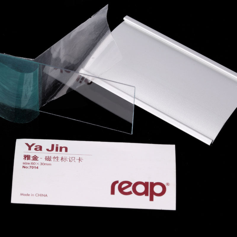 Reap Yajin metallic color magnetic student name tag can be screen-printed with LOGO and the inner paper can be customized
