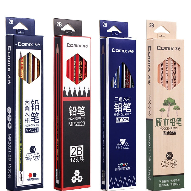 Comix sketch 2B/HB pencil art supplies for painting 12 pieces in a box