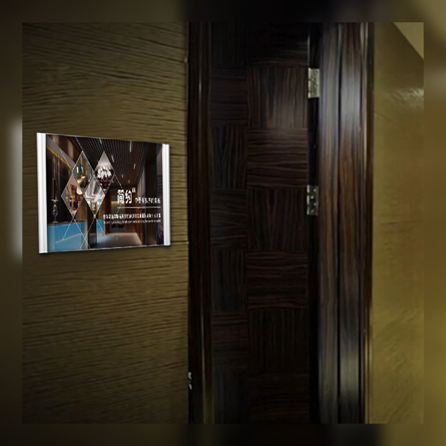 Reap aluminum alloy door plate PVC interlayer