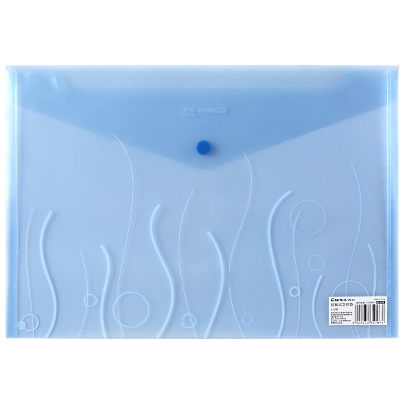 Comix A4 transparent snap bag a1707